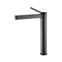 Robinet mitigeur haut de gamme contemporain pour lavabo, en laiton finition bronze, monotrou, à poser sur le comptoir, avec cartouche céramique