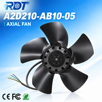 Ventilateur axial AC A2D210-AB10-05 400V triphasé 130W 3050 tr/min 210mm à pales métalliques pour refroidissement d'armoire d'onduleur – Pièce de rechange