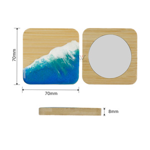 Miroir en <span class=keywords><strong>bois</strong></span> écologique, vente en gros, miroir compact en PU <span class=keywords><strong>pas</strong></span> <span class=keywords><strong>cher</strong></span>, miroir miniature mignon, logo personnalisé, miroir de poche pliable pour le maquillage des filles - Product Image 5