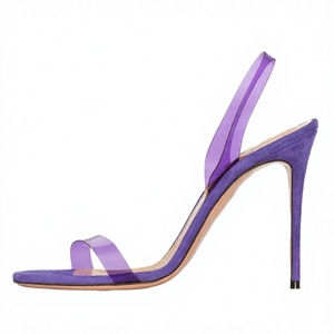 Sandales transparentes sexy pour femmes, été, PVC transparent, semelle en TPU, talons aiguilles, bout ouvert, grandes tailles, chaussures pour femmes - Product Image 3