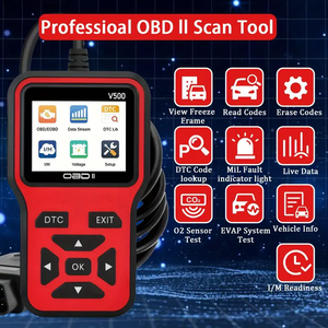 V500 12V OBD2 Máy quét tự động chẩn đoán Đầu đọc mã động cơ phân tích TFT hiển thị kiểm tra mã lỗi động cơ - Product Image 2