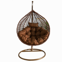 Prix de gros du fabricant Maison moderne Balcon extérieur Patio Jardin Salon Rotin Oeuf Balançoire Chaise suspendue avec support