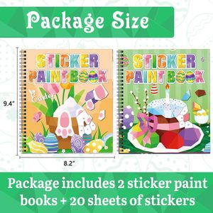 Manualidades para el Día de Pascua para Niños de 4 a 8 Años, Libros de Pintar con Pegatinas, Incluye Huevos, Conejitos, Pollitos y Más Diseños, Regalo para Fiestas - Product Image 3