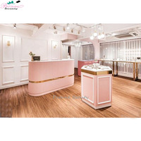 Comptoir de réception moderne personnalisé comptoir de salon de beauté mobilier de bureau commercial comptoir de réception sur pied
