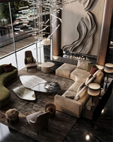 Meubles de salon de luxe américains, ensemble de canapés, design moderne pour villa, canapé de détente, lit king size pour la décoration de villa