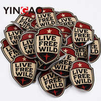 Autocollant Adhésif Découpé Sur Mesure Aventure Montagne Randonnée Badge Sauvage Bouclier Extérieur Étanche Écologique Vinyle Durable