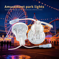 Lumière LED programmable pour fête foraine, DC 24V, étanche IP68, 60mm, 18 LED, pour parc d'attractions et manège