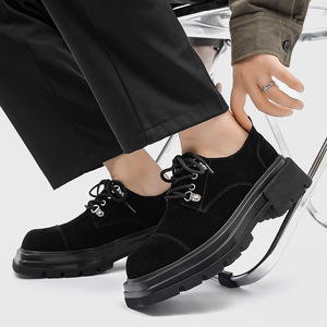 Nouvelle Collection Printemps-Automne 2026 : Bottines de Travail Polyvalentes pour Hommes – Style Décontracté et Professionnel, Bout Rond, Lacets, Talons Carrés - Product Image 4