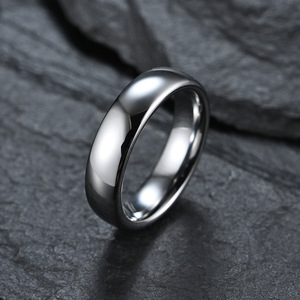 468mm inner and outer curved surface, cool and unisex tungsten steel <b>ring</b>, suitable for weddings, engagements, and <b>couples</b>. - Product Image 3
