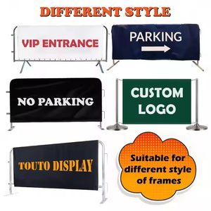 Letreros de esgrima de tela de malla para publicidad de carreteras, barrera de control de multitudes de acero callejero, cubiertas de pancartas de barricada con logotipo personalizado impreso - Product Image 3