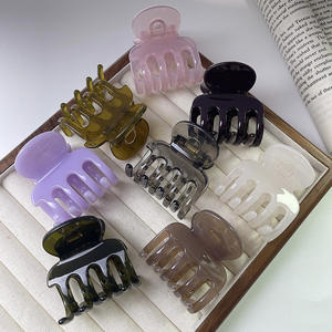 Pinzas de Pelo con Forma de Garra de Tiburón, de Plástico, Translúcidas, Tipo Gelatina, Antideslizantes, Medianas, para Mujer - Product Image 3