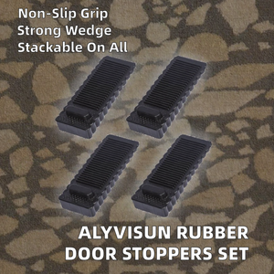 Alyvisun – <span class=keywords><strong>Cale</strong></span> de <span class=keywords><strong>porte</strong></span> en caoutchouc antidérapante, durable et empilable, <span class=keywords><strong>design</strong></span> moderne pour usage intérieur/extérieur - Product Image 2
