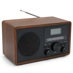 Haut-parleur Bluetooth rétro en bois, <span class=keywords><strong>radio</strong></span> FM/AM, lecture de carte USB/TF, batterie rechargeable intégrée, prise en charge de la personnalisation ODM/OEM - Product Image 5