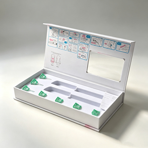 Smooth Easy Clean Eco Friendly Rigid Dosing <b>Pen</b> <b>Box</b> Holds 2 <b>Pen</b> and Needle Sets Luxury Skincare Packaging - Product Image 5