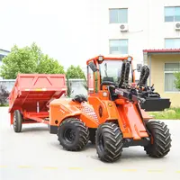 Small landwirtschaft traktor lader last 1.5ton hydrostatische radlader lift 3.5m front end loader shovel