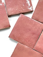 Carrelage mural carré en céramique Zellige fait main, finition irrégulière, style bohème, pour salle de bain et crédence de cuisine - Fournisseur