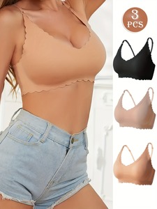 บราผู้หญิงผ้าไหมน้ำแข็งระบายอากาศได้3ชิ้นปกปิดได้เต็มรูปแบบ - Product Image 5