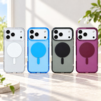 Étui de téléphone magnétique transparent IMD de luxe pour iPhone 18 Pro/18 Pro Max, coque de protection transparente en TPU PC antichoc