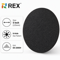 Disques abrasifs REX en carbure de silicium à crochets et boucles, 1 mm, dureté moyenne, noirs, accessoires pour meuleuses électriques - Formes multiples