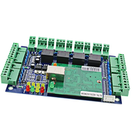 Sistema de Panel de Control de Acceso de Red TCP/IP Wiegand de 26 Puertos, para Una, Dos o Cuatro Puertas, con Cerradura Magnética Negra de ABS y Lectores de Tarjetas Metálicas