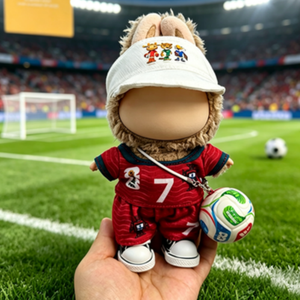 Ropa de Fútbol para Muñecas, Colgante de Peluche de 1ª/2ª/3ª/4ª Generación 7 Conjuntos de Camisetas de Fútbol de Portugal para Muñecas, Disfraces para Cambiar de Uniforme - Product Image 4