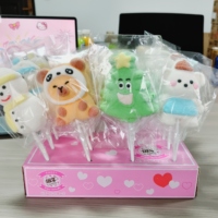 Marshmallow Lollipop Schattig Roze Konijnvormig Zacht Kauwbaar Zoet Fruitig Gummy Candy 35g in Zakje Kindersnacks Verjaardagsparty Favoren