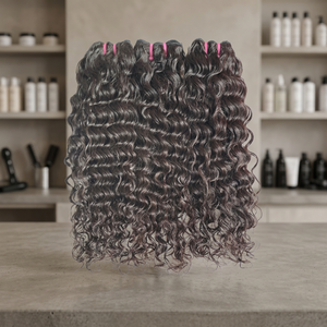 Cabello Rizado Indio de Primera Calidad de 18 Pulgadas, 100% Virgen Sin Procesar, Cabello Rizado Indio Natural del Templo del Sur de la India para Venta al Por Mayor - Product Image 4