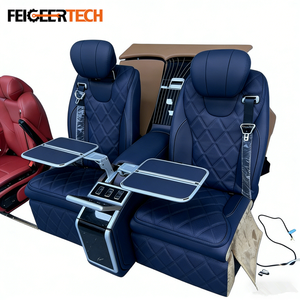 फिगर टेक लक्जरी सुव वेंटिलेशन हीटिंग इलेक्ट्रिक रियर सीट, जो मेरिडीज बेंज वीटो वीक्लास के लिए फोल्डिंग टेबल के साथ इलेक्ट्रिक रियर सीट - Product Image 4