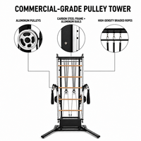 Unité Combinée de Tour à Poulies Commerciale Portable et Réglable pour Pilates avec Rail en Acier Carbone pour Studio de Santé OEM ODM