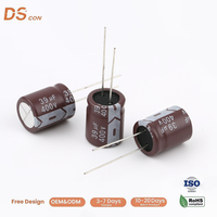 Condensador Electrolítico de Aluminio Radial Polarizado OEM 400V 39uF 13x16mm de Amplio Rango de Temperatura para Placa de Circuito de Fuente de Alimentación de Ionizador