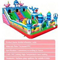 Château Gonflable Commercial Coloré pour Enfants, Toboggan de Jeux Extérieur, Matériel PVC, Installation Facile