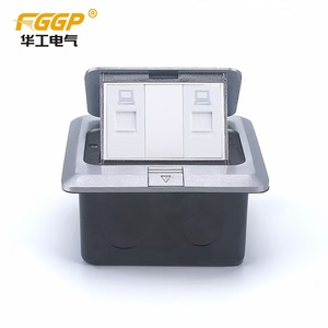 Enchufe de Piso Eléctrico Emergente Doméstico de 10a 13a 15a 20a con 2 Tomas de Corriente, LAN, <span class=keywords><strong>Voz</strong></span>, Puertos USB A y C, CE para - Product Image 1