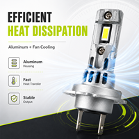 Phare LED SFIDA WM28 1:1 de taille halogène avec ventilateur 56W 5000LM, branchement direct, sans fil, prêt à l'emploi (Plug and Play), compatible H4 H7 H11, Canbus Ready