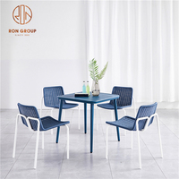 Table de salle à manger pour café, Bar, Restaurant, mobilier de jardin en plein air, Table carrée en aluminium moulé