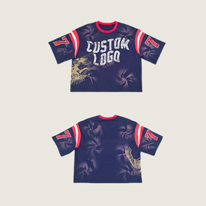 เสื้อยืดสตรีทแวร์ทรงบ็อกซี่คุณภาพสูง 300gsm ผ้าทอเนื้อหนัก 100% คอตตอน คอเต่า พิมพ์ลาย DTG ตามสั่ง ป้องกันการเป็นขุย - Product Image 5