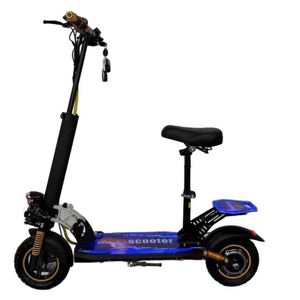 Trottinette électrique 10 pouces 500W, vitesse maximale 40 km/h, éclairage RGB sous le châssis, pneus pneumatiques, pliable - Product Image 1