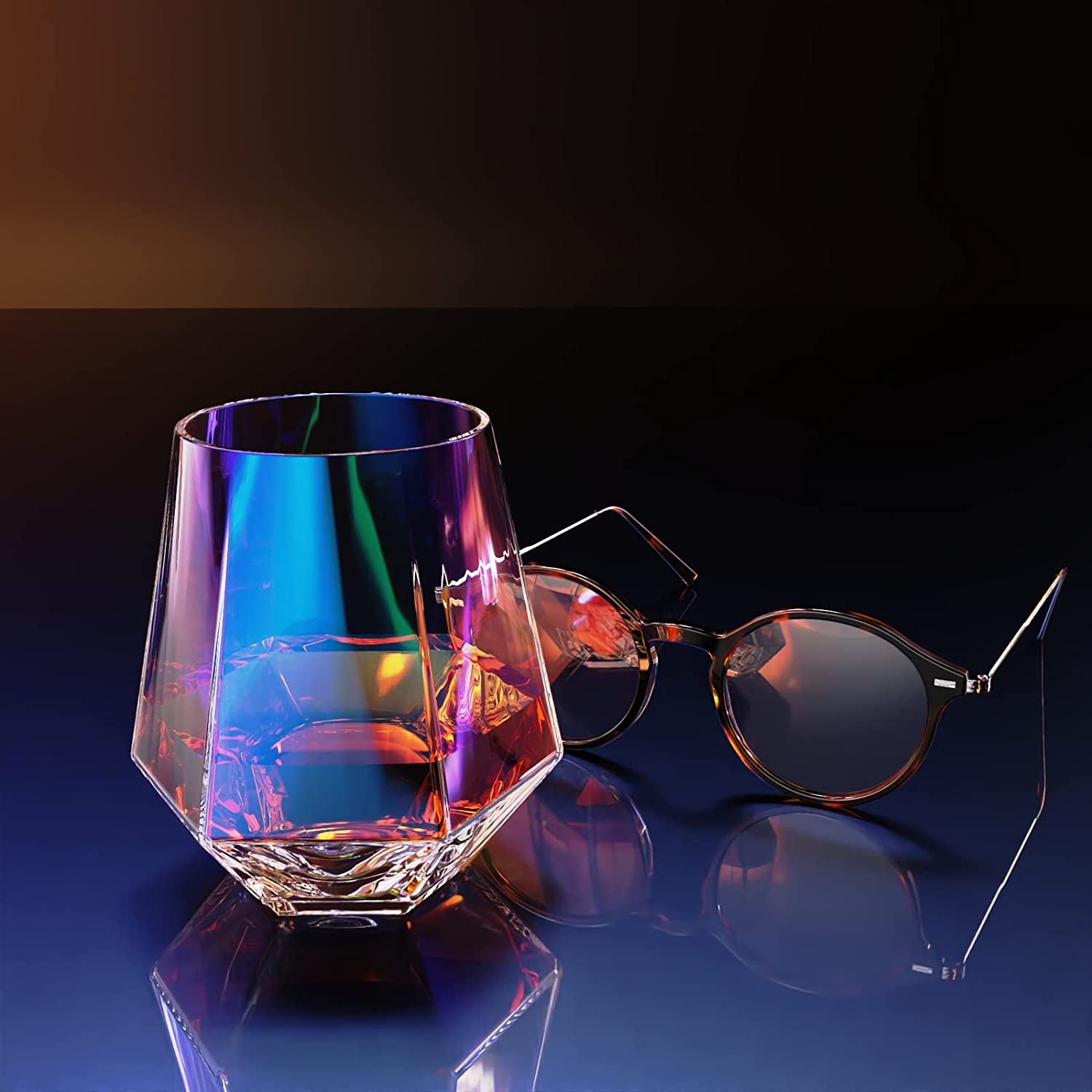 11Oz Old Fashioned Whiskey Glasses set of 2 Crystal Whisky Tumbler Glasses