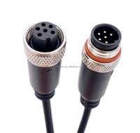 Câble de connexion de capteur de prise d'aviation, broches, étanches IP67, pour hommes et femmes, M12, 6 broches