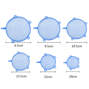 Food Grade Silicone Bowl Covers Lids Eco-Friendly Free Reusable Stretchable Food <b>Wrap</b> BPA Free Reusable Silicone <b>Stretch</b> Lids - Product Image 5