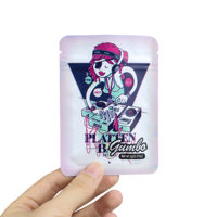 Tendance Logo personnalisé Ziplock sacs en mylar impression UV alimentaire emballage en plastique hologramme doux au toucher feuille d'aluminium anti-odeur pour