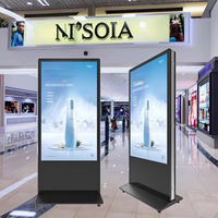 Pantalla Táctil Digital Ultrafina de 32 Pulgadas con Windows y Android, Soporte de Pie para Interiores, Kiosco, Reproductor de Publicidad OEM, Animación