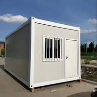 Maison conteneur préfabriquée modulaire de 20 pieds à installation rapide, unité à plat pour boutique éphémère urbaine, bureau commercial temporaire, bâtiment d'appartements
