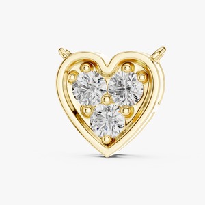 Colgante de Diamante en Forma de Corazón, Chapado en Oro de 18K y Rodio, Diamante Cultivado en Laboratorio, Regalo de Joyería - Product Image 2