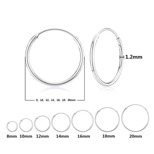 Boucles d'oreilles créoles minimalistes en acier inoxydable, grands cercles classiques, bijoux, fabrication OEM/ODM - Product Image 4