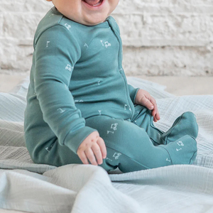 Pijama con cremallera para bebé, pelele estampado <span class=keywords><strong>de</strong></span> manga larga, ropa <span class=keywords><strong>de</strong></span> dormir <span class=keywords><strong>de</strong></span> algodón orgánico para recién nacido, pelele sostenible para bebé - Product Image 2