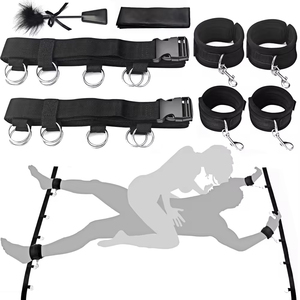 Juego de Juguetes Sexuales BDSM al por Mayor de Fábrica, Kit de Bondage para Mujeres Adultas, Parejas, Esposas, con Esposas para Manos y Tobillos - Product Image 1
