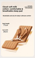 Poussette bébé pliable et légère avec cadre métallique robuste, siège inclinable bidirectionnel, possibilité de s'asseoir/décrocher, design compact et pliable.