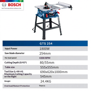<span class=keywords><strong>Scie</strong></span> à <span class=keywords><strong>table</strong></span> électrique industrielle 254 mm 1800 W, <span class=keywords><strong>scie</strong></span> à bois avec lame dentelée, capacité de coupe longitudinale 545 mm, établi en acier pour le travail du bois DIY - Product Image 5