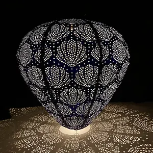 Nicro-Lámpara LED resistente al agua con patrón de encaje geométrico, farol Solar de papel grueso para exteriores, decoración de habitación y jardín