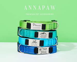 ชุดสายจูงผ้าสะท้อนแสงปลอกคอสุนัขปรับได้ปรับแต่งได้สำหรับสัตว์เลี้ยงพร้อมป้ายโลหะสำหรับสุนัข - Product Image 4